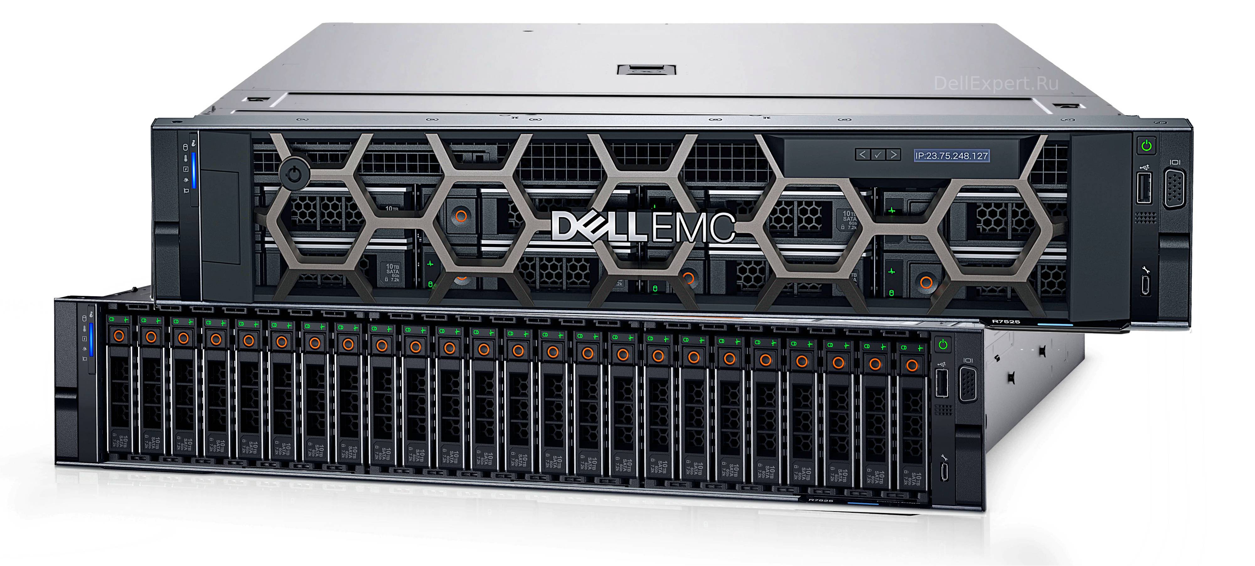 Dell R7525 Сервер Dell EMC PowerEdge R7525 2U Rack Servers серверы