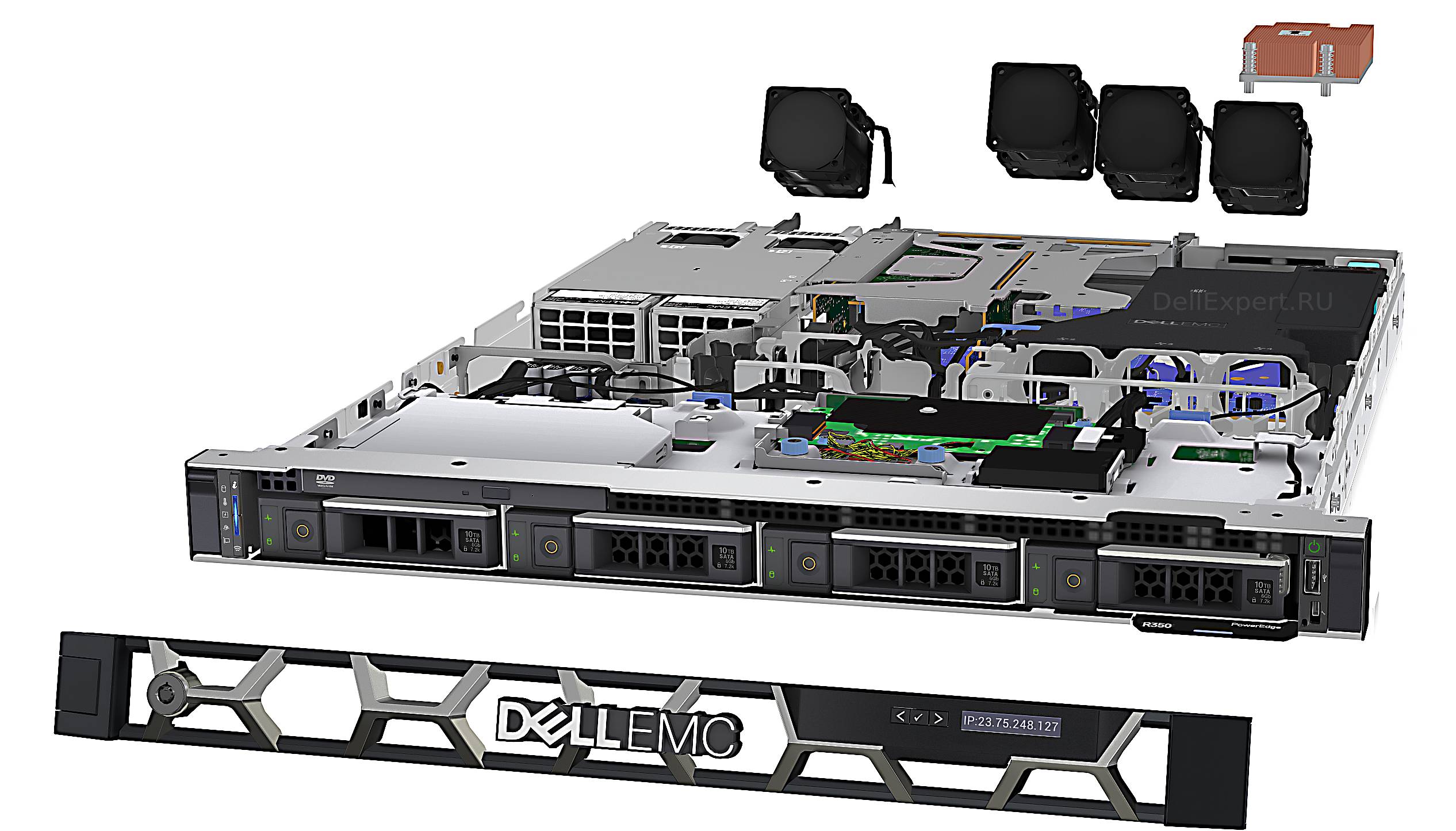 Dell R350 конфигуратор Сервер Dell EMC PowerEdge R350 Rack 1U Servers